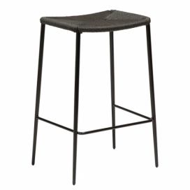 Dan-Form Černá ratanová barová židle DanForm Stiletto 68 cm