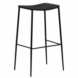 Dan-Form Černá ratanová barová židle DanForm Stiletto 78 cm