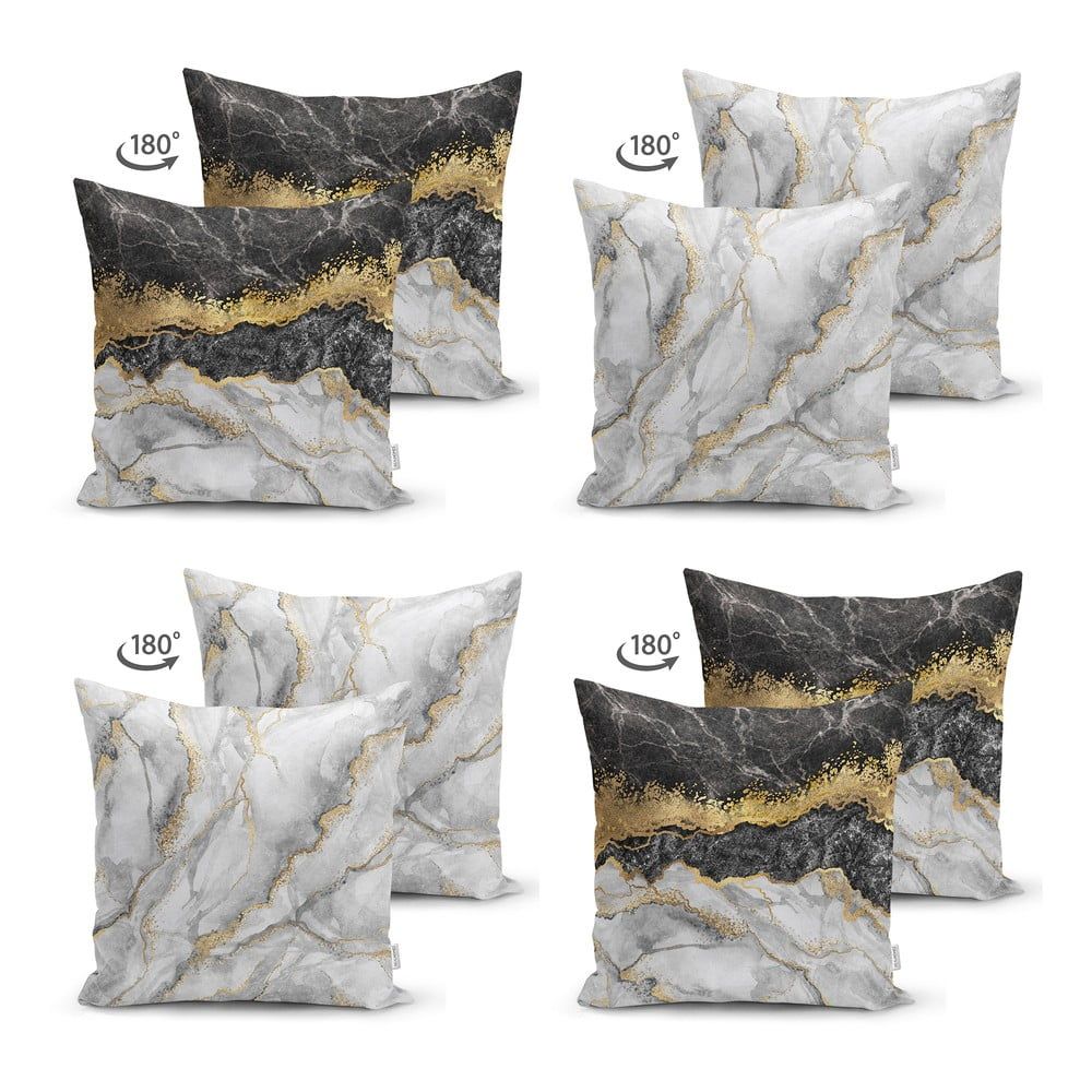 Sada 4 povlaků na polštáře Minimalist Cushion Covers Marble, 45 x 45 cm - Bonami.cz