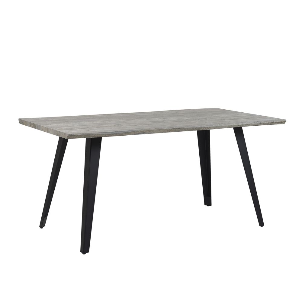 Jídelní stůl 160 x 90 cm šedé dřevo WITNEY - Beliani.cz