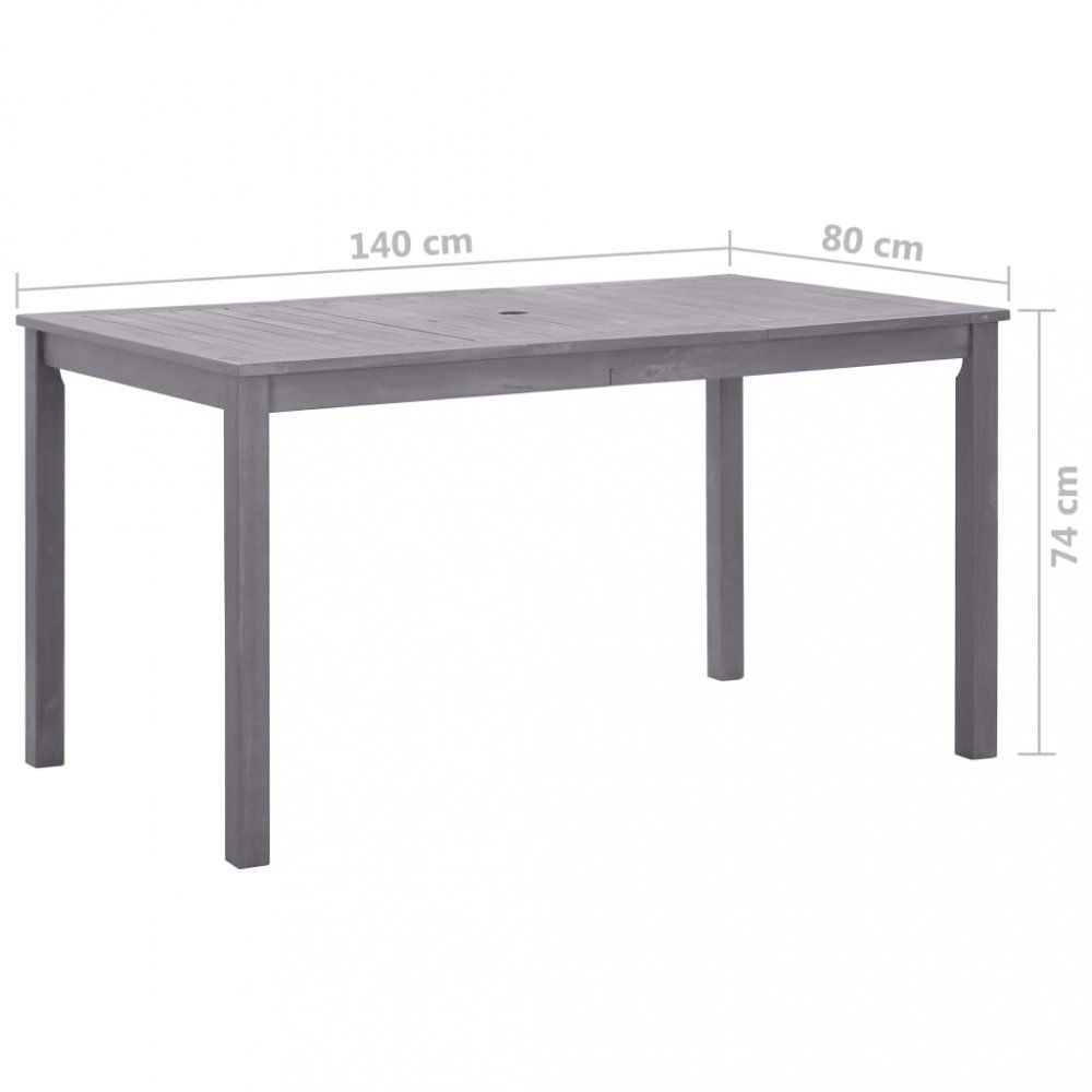 Zahradní stůl šedý Dekorhome 140x80x74 cm - DEKORHOME.CZ
