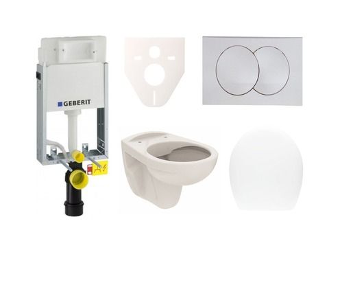 Cenově zvýhodněný závěsný WC set Geberit k zazdění + WC S-Line  SIKOGE1U7 - Siko - koupelny - kuchyně