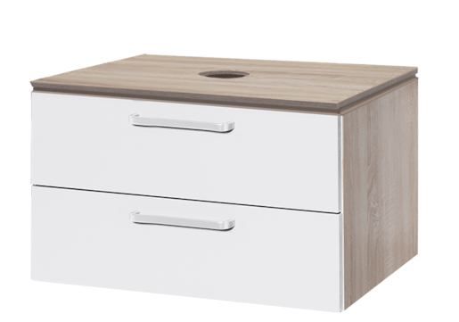 Koupelnová skříňka pod umyvadlo Naturel Vario Dekor 84x45 cm bílá VARIODESK90ZDBBL - Siko - koupelny - kuchyně