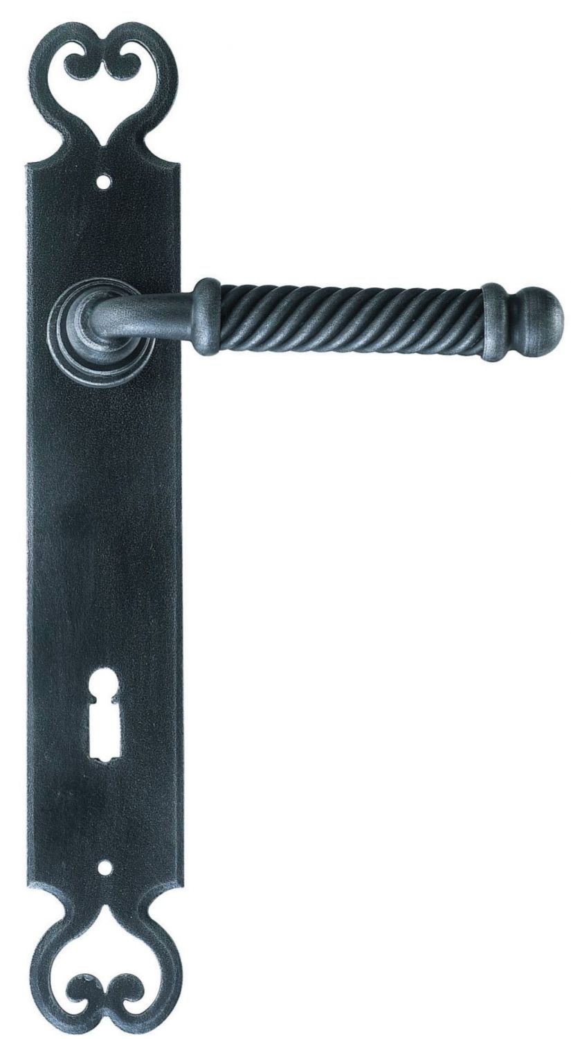 GALBUSERA Kovaná klika na dveře model 2100 - železo, antická černá - KLIKSHOP s.r.o.