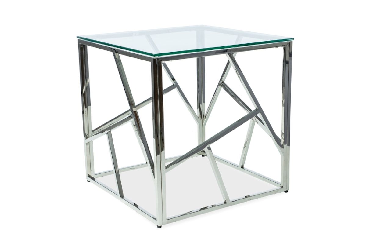 Konferenční stolek KAPPA 2, 55x55x55, sklo/chrom - Expedo s.r.o.