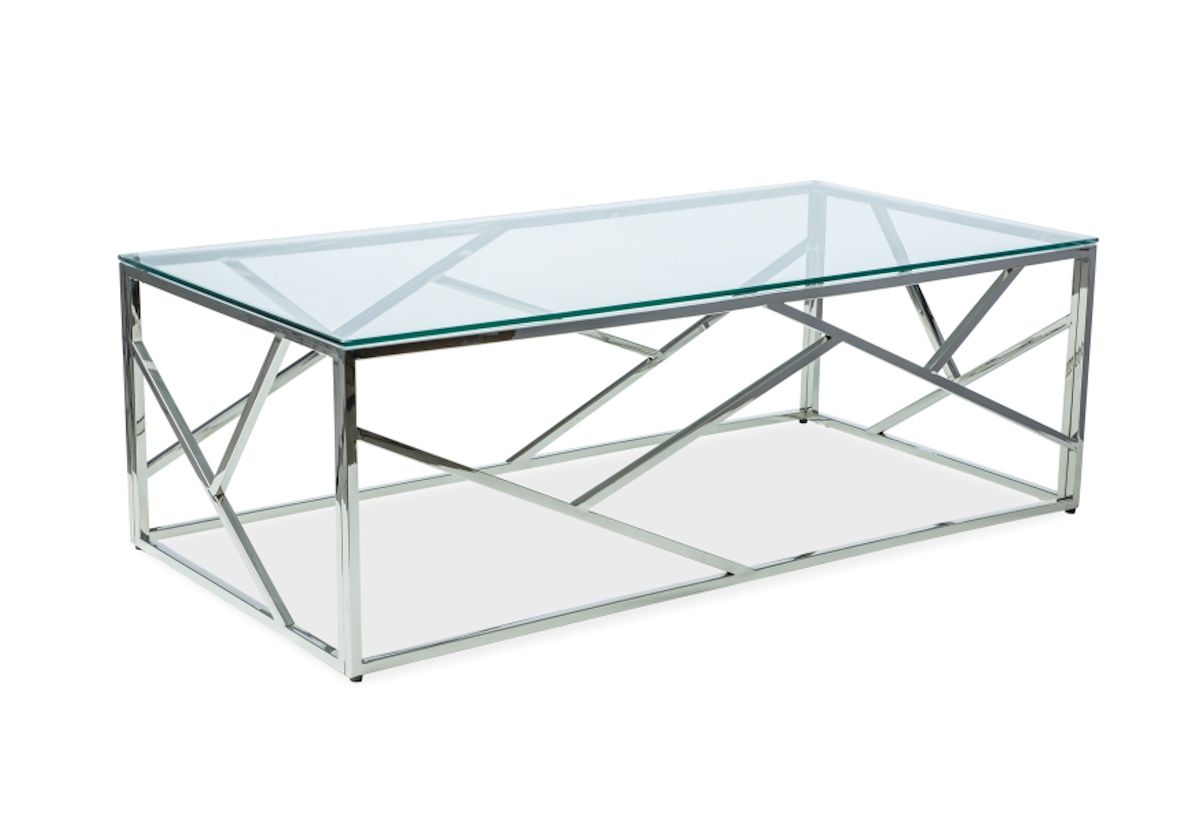 Konferenční stolek KAPPA 1, 40x60x120, sklo/chrom - Expedo s.r.o.