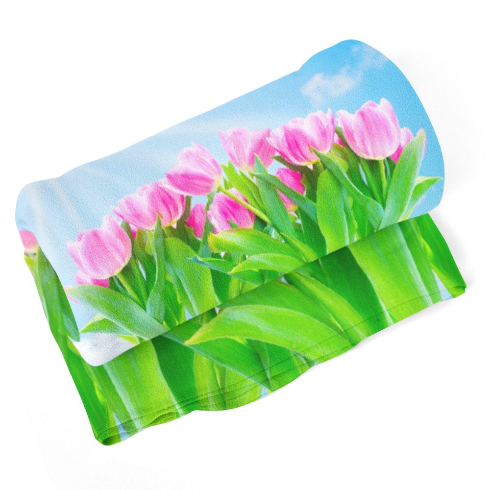 Deka SABLIO - Růžové tulipány 190x140 cm - E-shop Sablo s.r.o.