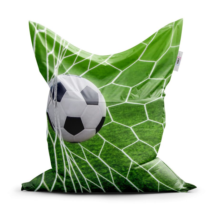 Sedací vak SABLIO - Fotbalový míč v bráně 150x100 cm - E-shop Sablo s.r.o.