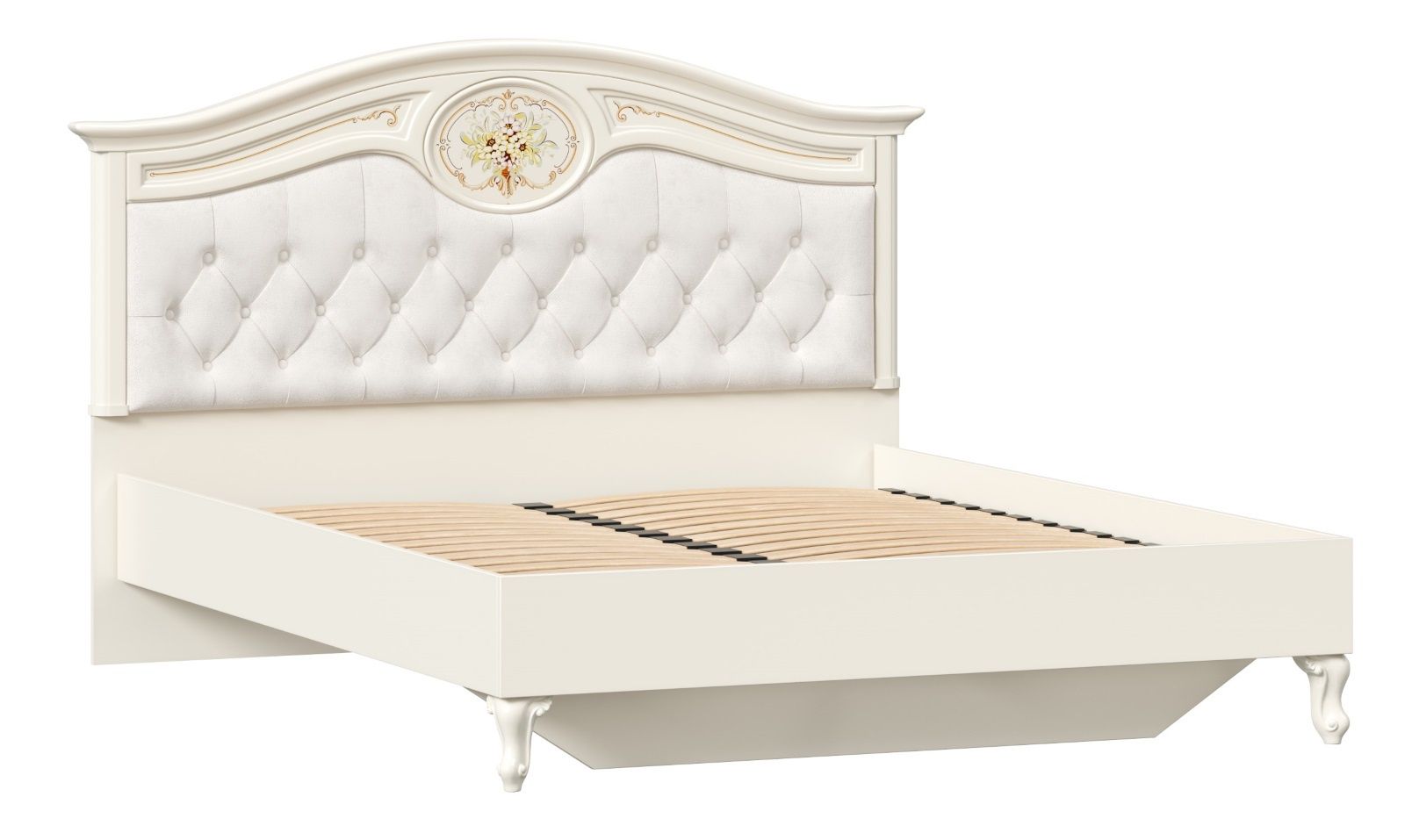 Manželská postel s roštem Valentina 160x200cm - alabastr - Nábytek Harmonia s.r.o.