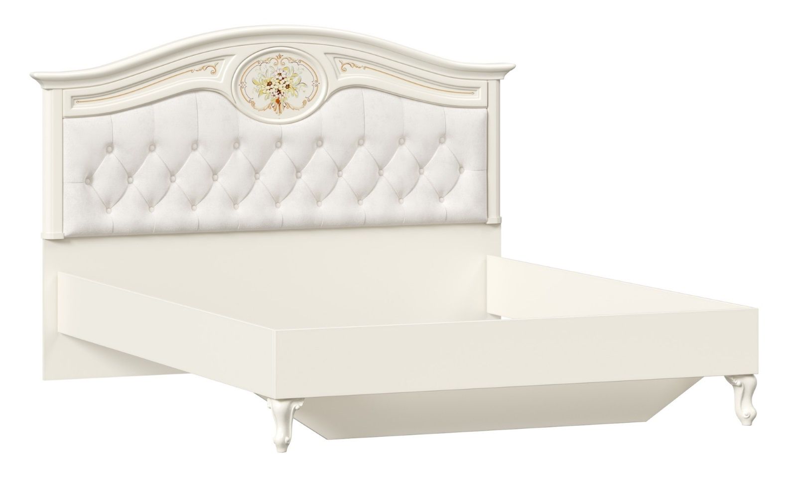 Manželská postel bez roštu Valentina 180x200cm - alabastr - Nábytek Harmonia s.r.o.