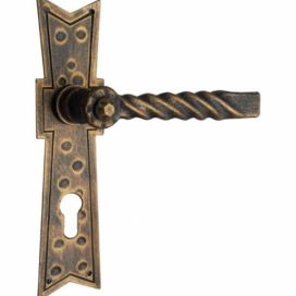 GALBUSERA Kovaná klika na dveře model 526 - železo, antická černá