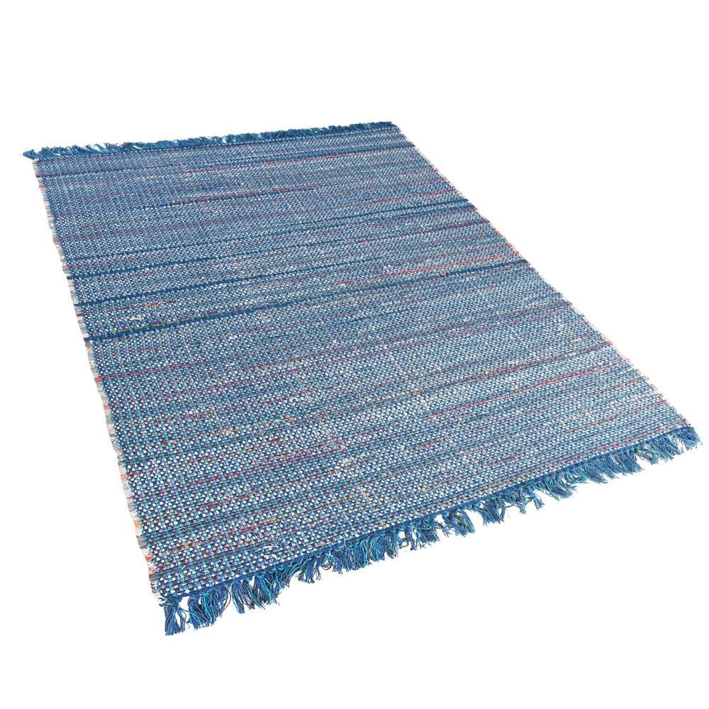 Modrý bavlněný koberec 160x230 cm BESNI - Beliani.cz