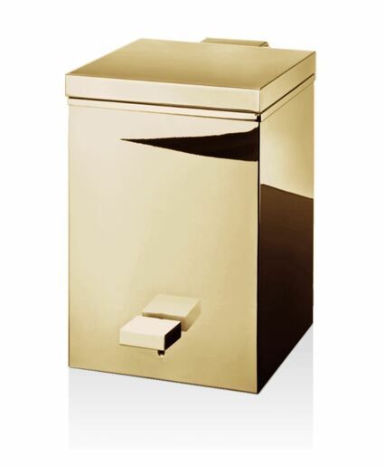 Odpadkový koš Decor Walther hranatý, zlatá, 0614620 - Siko - koupelny - kuchyně