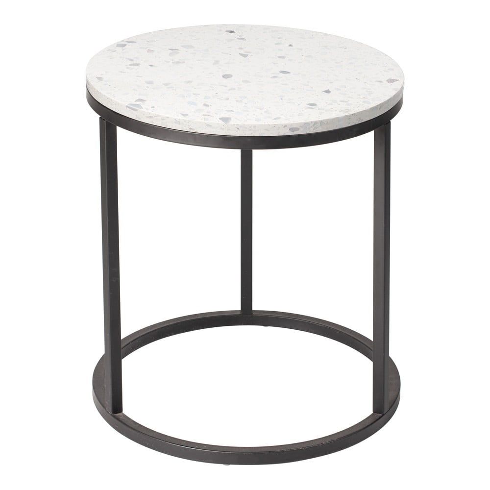 Konferenční stolek s kamennou deskou RGE Bianco, ø 50 cm - Bonami.cz