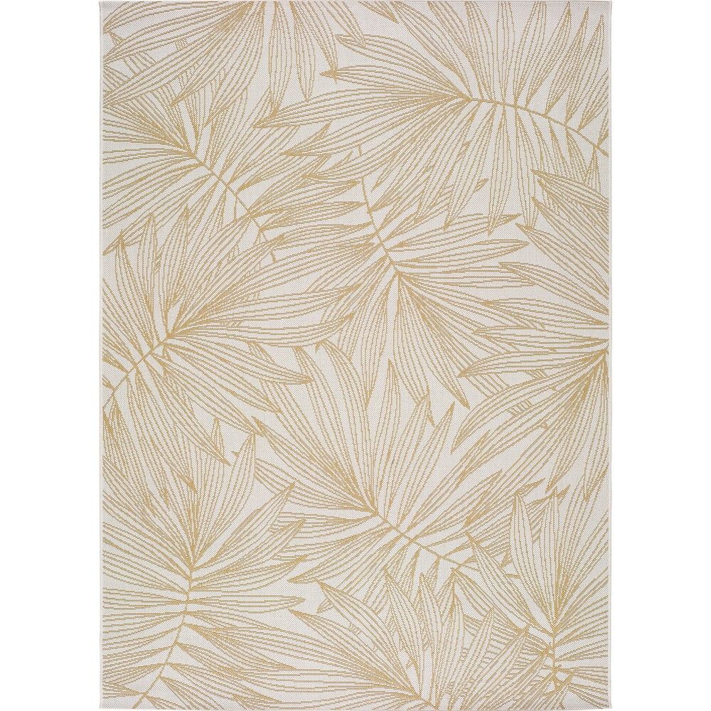 Béžový venkovní koberec Universal Hibis Leaf, 80 x 150 cm - Bonami.cz