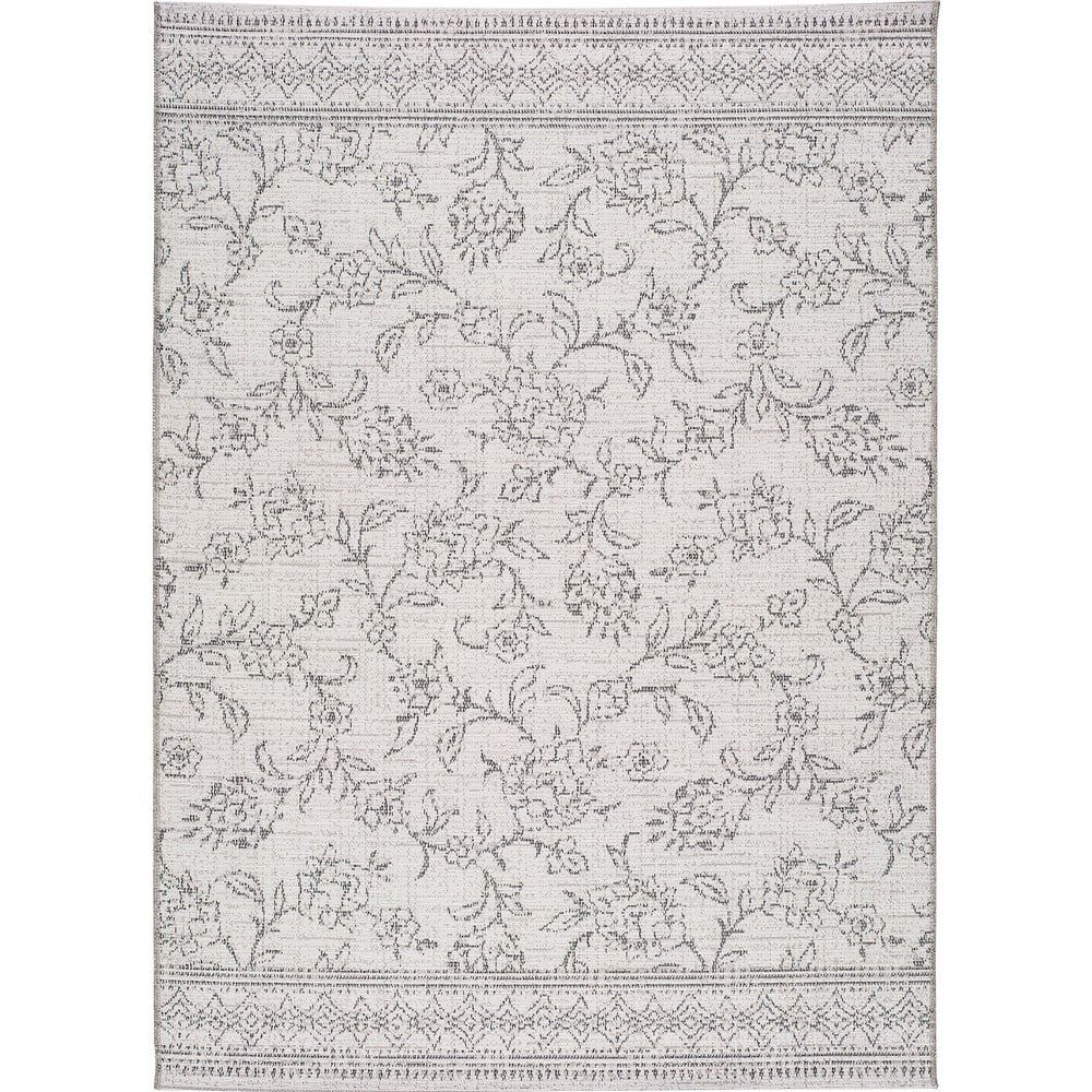 Šedý venkovní koberec Universal Weave Floral, 77 x 150 cm - Bonami.cz