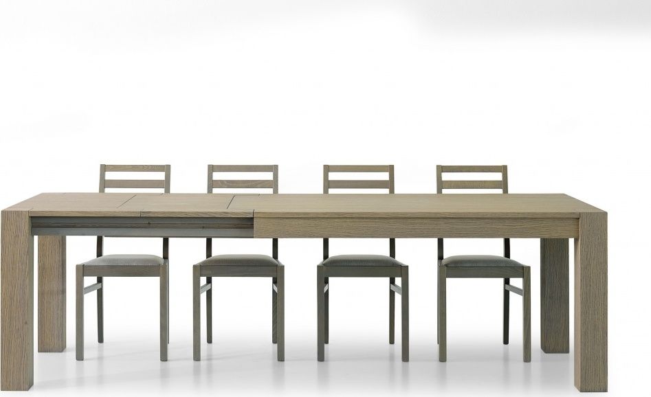Jídelní stůl dub rýhovaný, barva sépiová - rozkládací 180x90 Mdum - M DUM.cz