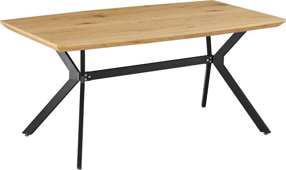 Jídelní stůl, dub / černá, 160x90 cm, MEDITER Mdum - M DUM.cz