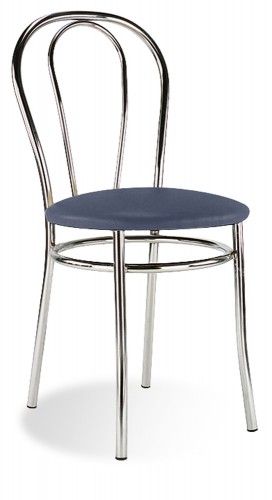 Kovová židle s čalouněným sedákem - SE - M-byt