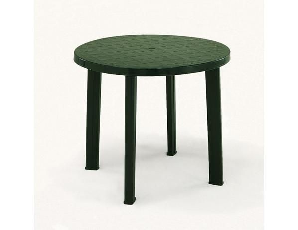 Plastový zahradní stůl Tondo, zelený - FORLIVING