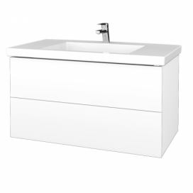 Dřevojas Koupelnová skříňka VARIANTE SZZ2 100 pro umyvadlo Metric - M01 Bílá mat / M01 Bílá mat