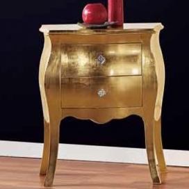 Luxusní noční stolek Swarovski, s aplikací zlaté fólie Mdum