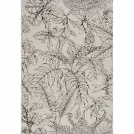 Krémový venkovní koberec Universal Tokio Leaf, 80 x 150 cm
