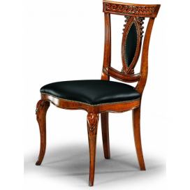 M DUM.cz: Královská židle bez opěrek černá kůže 56x48x96
