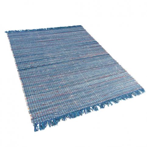 Modrý bavlněný koberec 160x230 cm BESNI Beliani.cz