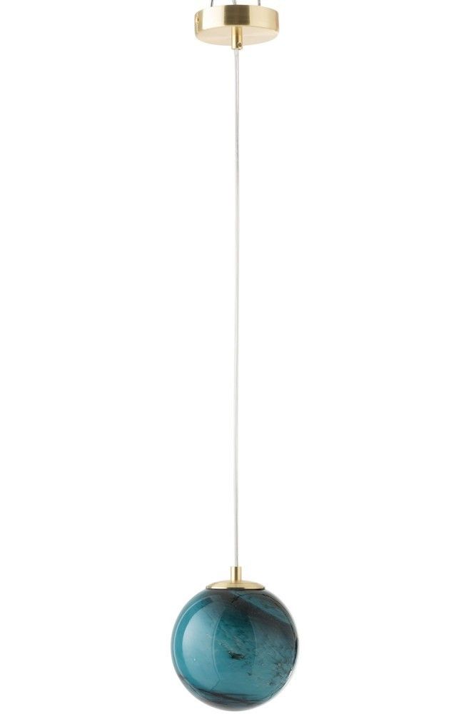 Skleněné azurové stropní světlo Dany - Ø15*151cm J-Line by Jolipa - LaHome - vintage dekorace