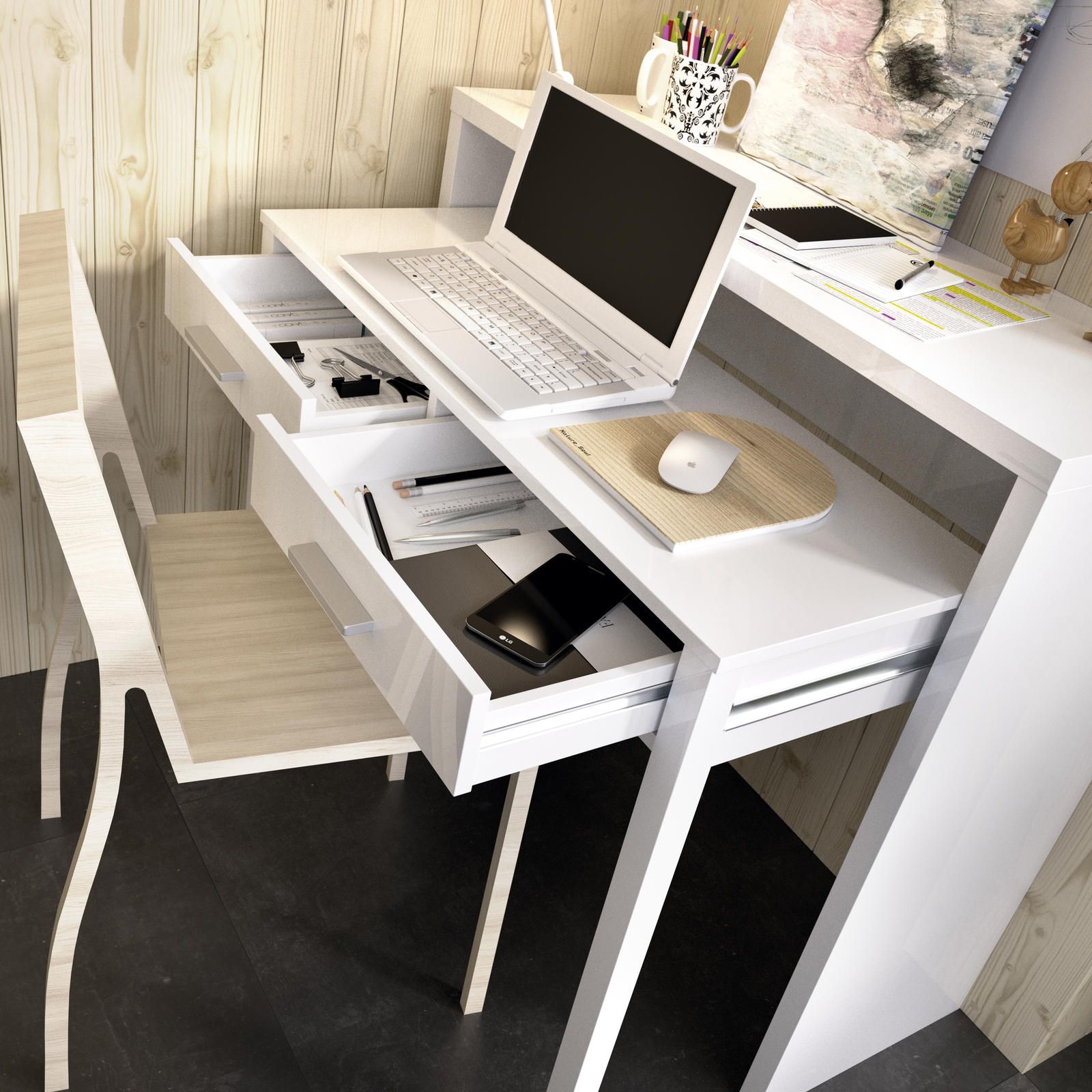 Aldo Dvojitý psací stůl v minimalistickém designu Seven - Nábytek ALDO
