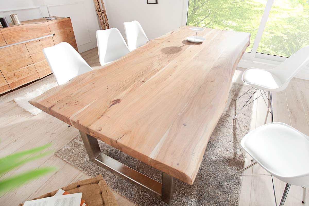 LuxD Designový jídelní stůl Massive, 300 cm, akácie honey - Estilofina-nabytek.cz