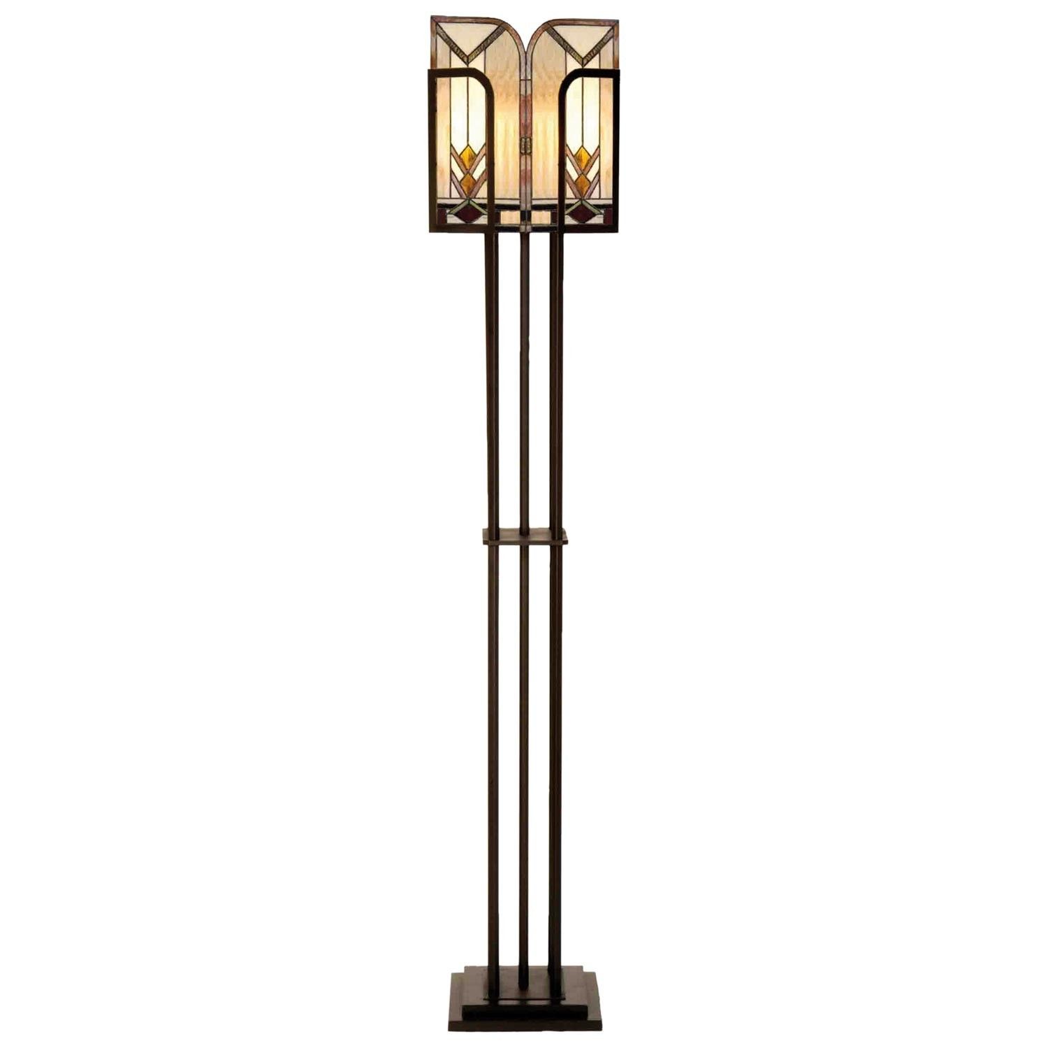 Stojací lampa Tiffany - 35*182 cm 1x E27 / Max 60W Clayre & Eef - LaHome - vintage dekorace