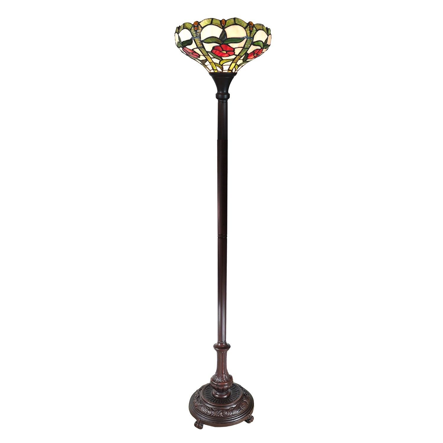 Stojací lampa Tiffany Rouge - Ø 31*186 cm Clayre & Eef - LaHome - vintage dekorace