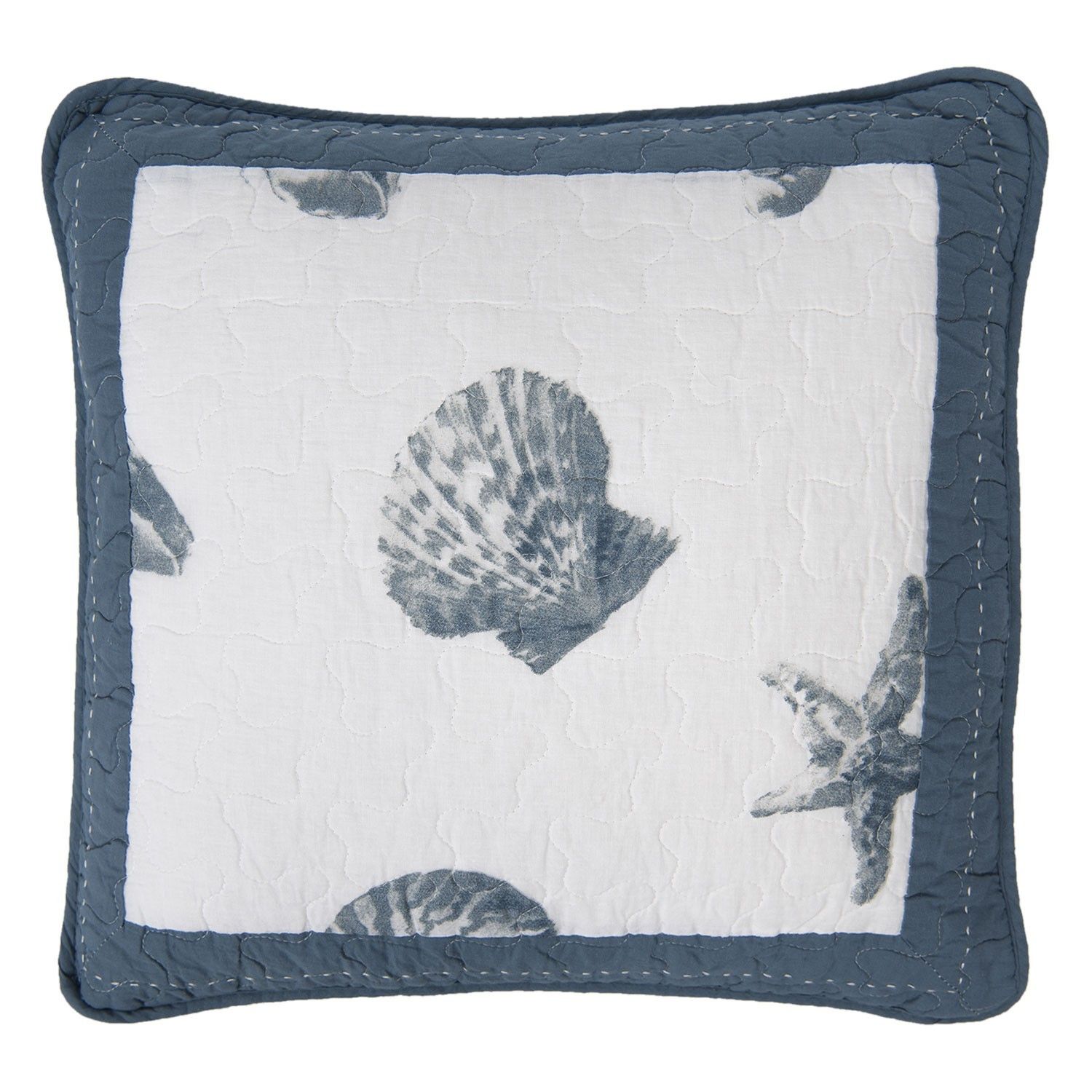 Bavlněný povlak na polštář s mušlemi - 40*40 cm Clayre & Eef - LaHome - vintage dekorace