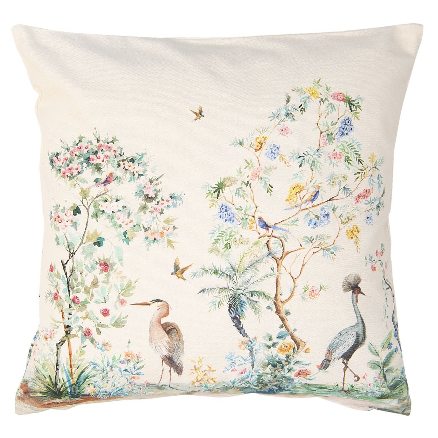 Povlak na polštář Birds in Paradise -  40*40 cm Clayre & Eef - LaHome - vintage dekorace