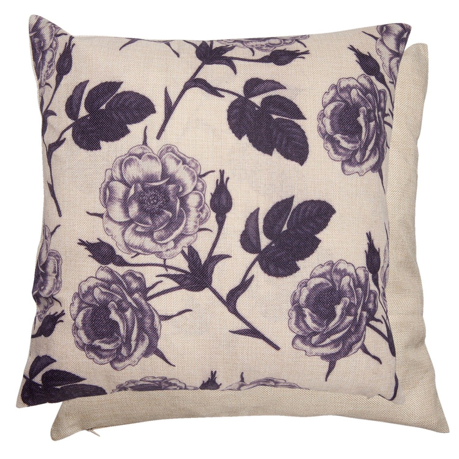 Povlak na polštář Rose Violet - 45*45 cm Clayre & Eef - LaHome - vintage dekorace