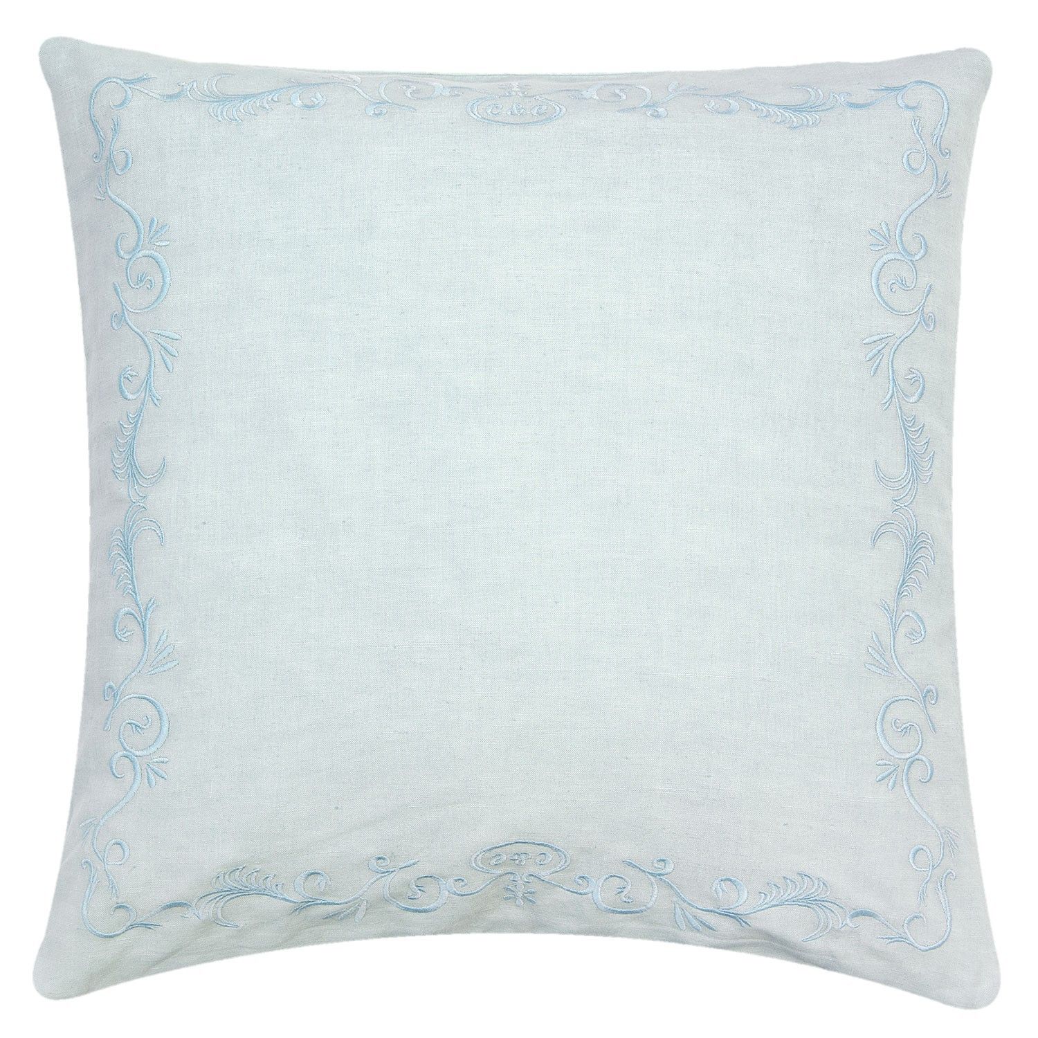 Světle modrý bavlněný povlak na polštář French Flower - 50*50 cm Clayre & Eef - LaHome - vintage dekorace