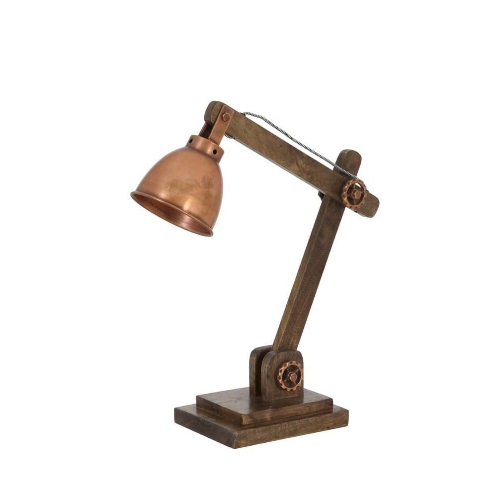 Dřevěná stolní lampička Elmer Copper - 50*15*45 cm Light & Living - LaHome - vintage dekorace