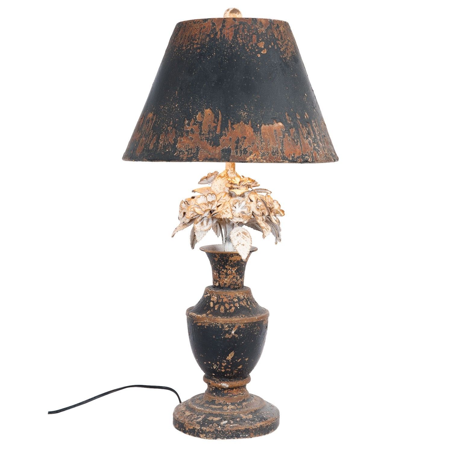 Kovová stolní vintage lampa s patinou - Ø 36*73 cm / E27 60W Clayre & Eef - LaHome - vintage dekorace