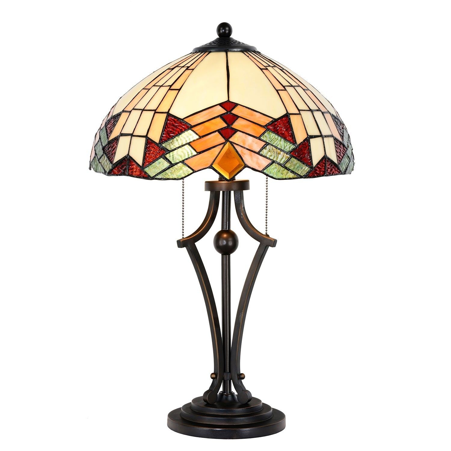 Stolní lampa Tiffany  Montaq -  Ø 40 cm Clayre & Eef - LaHome - vintage dekorace