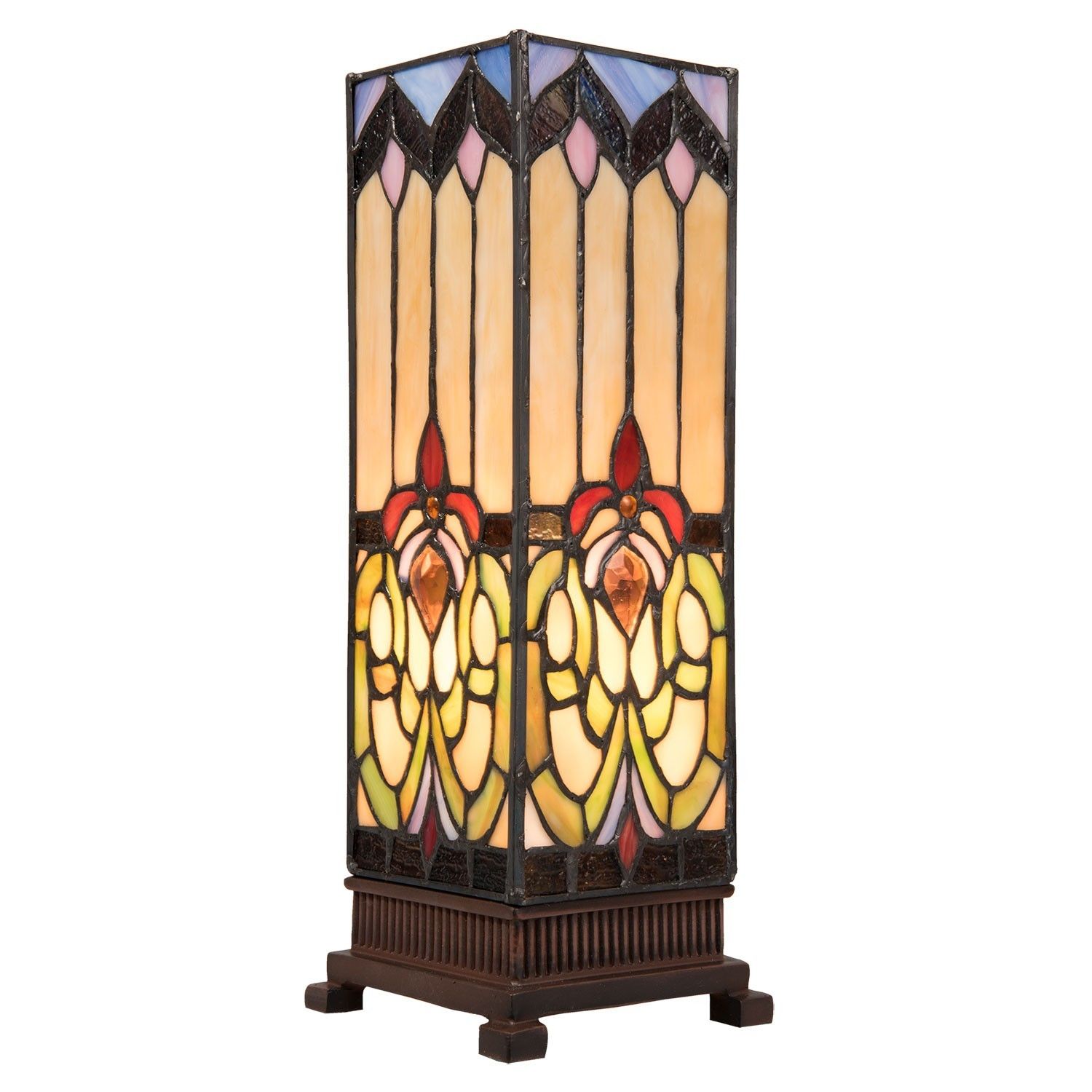 Stolní lampa Tiffany Bend - 12*12*35 cm Clayre & Eef - LaHome - vintage dekorace
