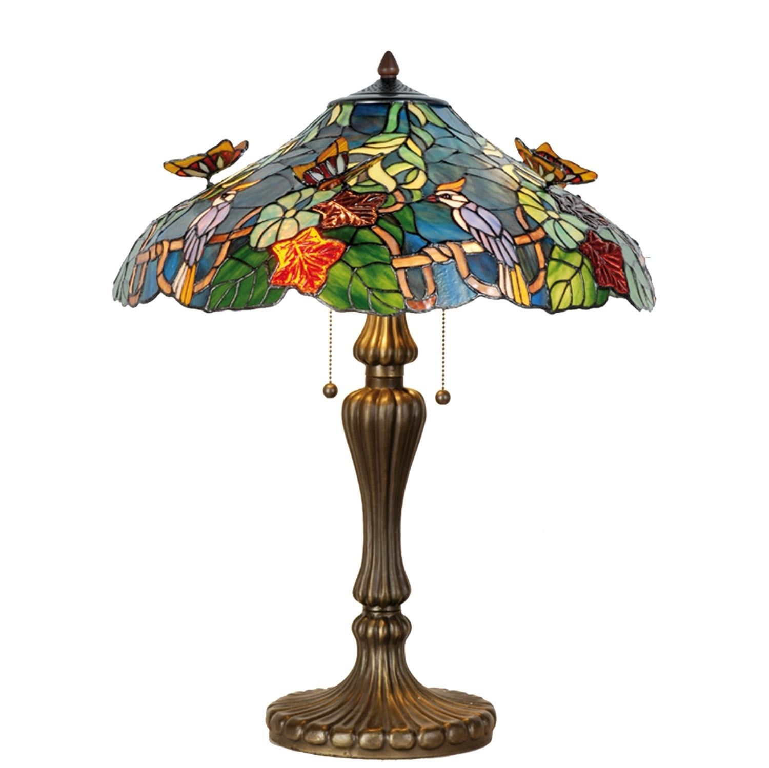 Stolní lampa Tiffany Butterfly - Ø 52*65 cm Clayre & Eef - LaHome - vintage dekorace