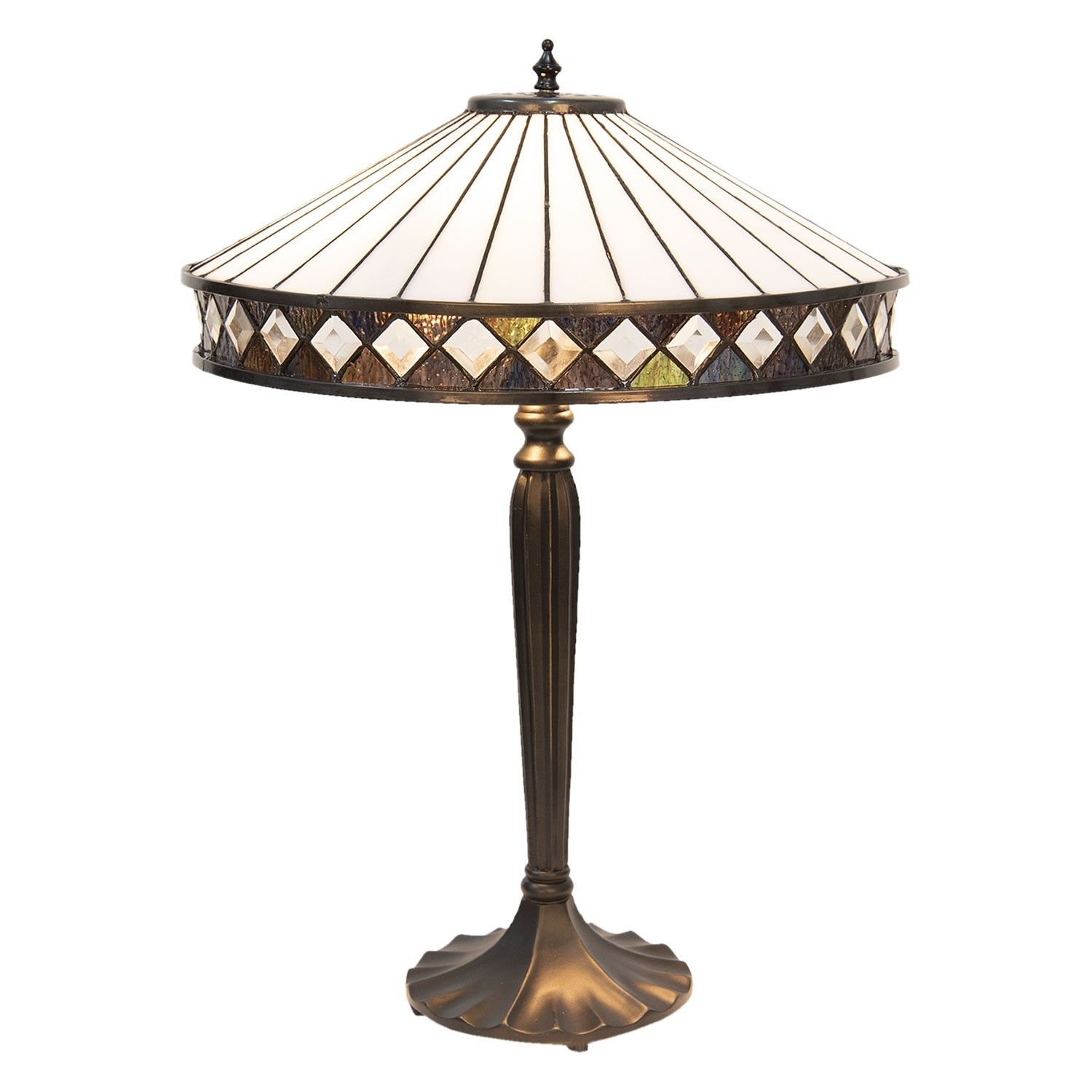 Stolní lampa Tiffany Diamant - Ø 41*59 cm Clayre & Eef - LaHome - vintage dekorace