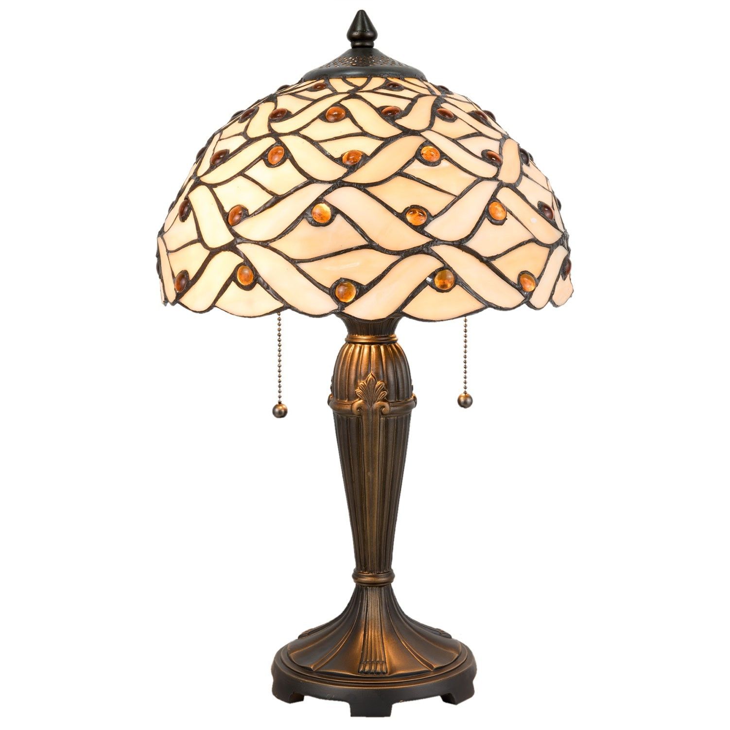 Stolní lampa Tiffany Joana - 30*51 cm 2x E27/40W Clayre & Eef - LaHome - vintage dekorace