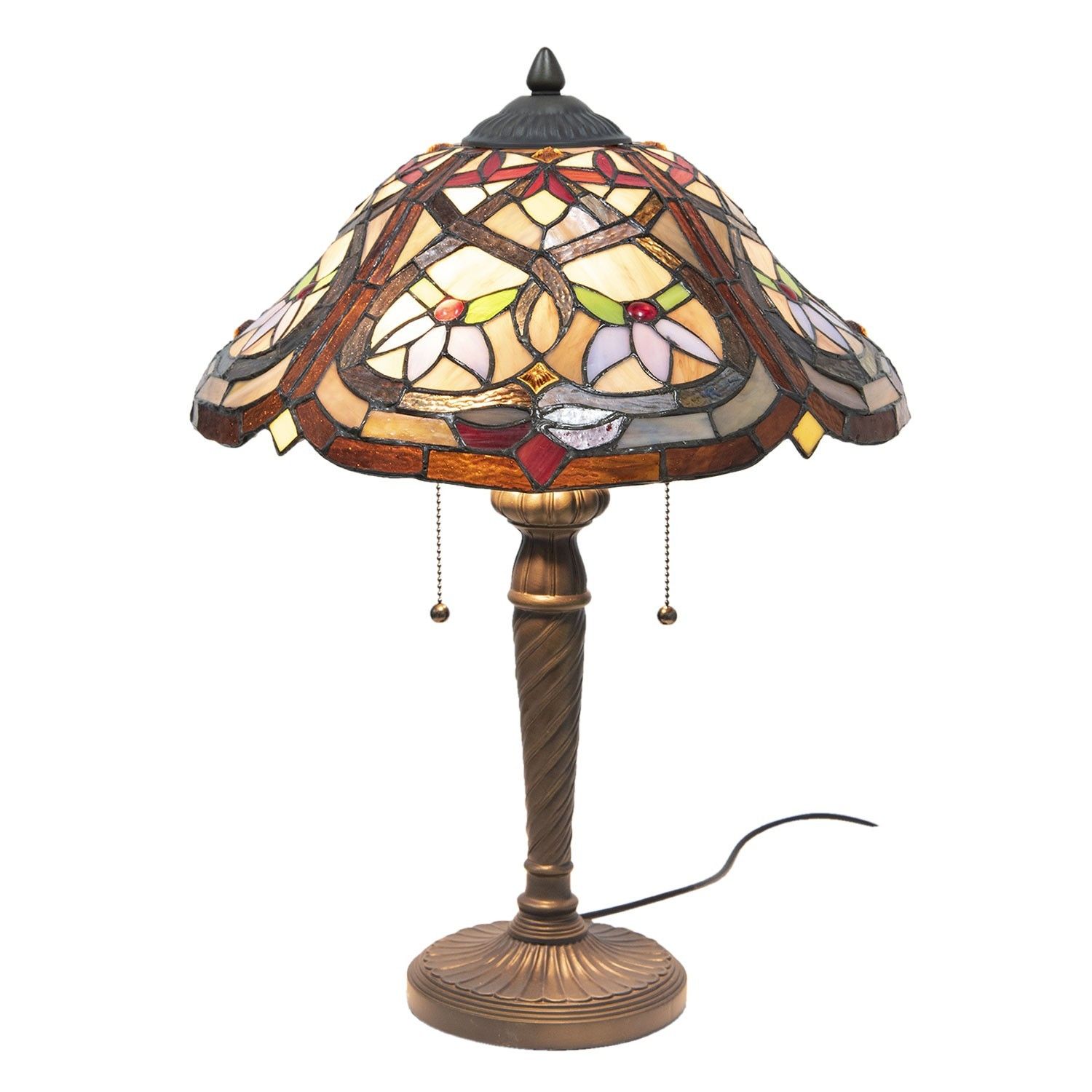 Stolní lampa Tiffany Malai - Ø 40*54 cm E27/2*60W Clayre & Eef - LaHome - vintage dekorace