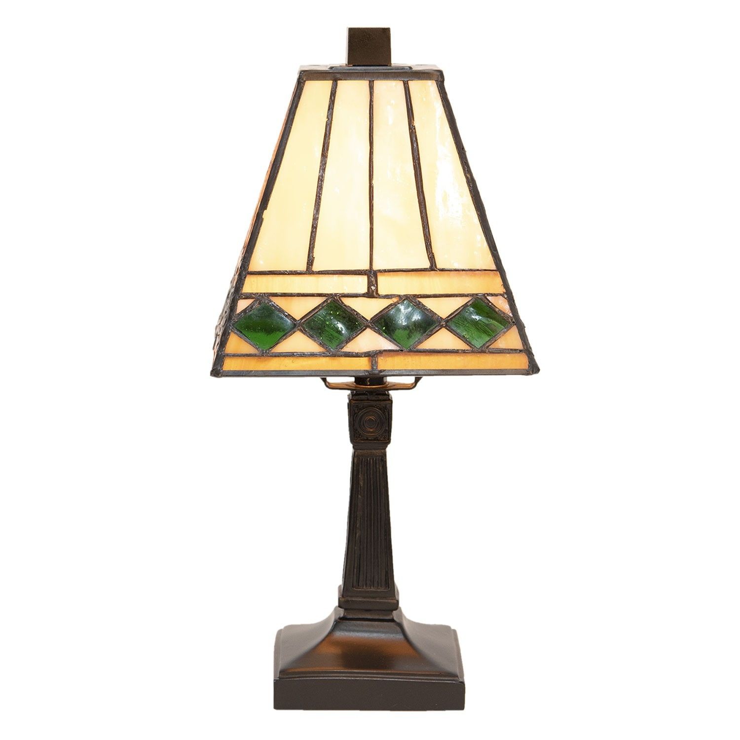 Stolní lampa Tiffany Pyramid - Ø 20*30 cm Clayre & Eef - LaHome - vintage dekorace