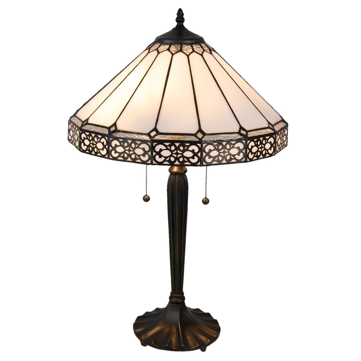 Stolní lampa Tiffany Tatienne - Ø 41*62 cm / E27 / Max. 2x60 Watt Clayre & Eef - LaHome - vintage dekorace