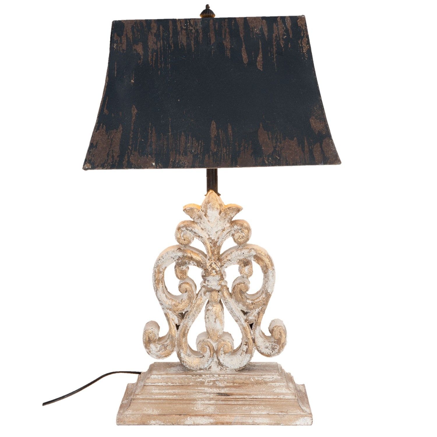 Stolní vintage lampa II - 40*28*67 cm Clayre & Eef - LaHome - vintage dekorace