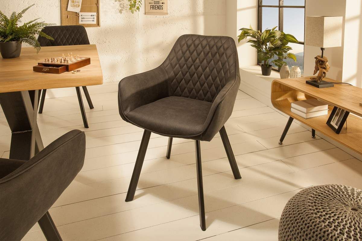 LuxD Designová židle Francesca, antracit - Estilofina-nabytek.cz